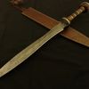 Roman Gladius Historical Custom Handmade Damascus Steel Blade, Dagger Warrior Sword 1.png