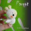 Parrot knitting pattern, plush cute toy knitting pattern, little bird amigurumi coctatoo parakeet.jpg