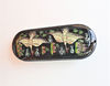 swans flying plot russian glasses case hand painted
