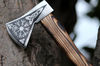 Hand Forged Viking Battle Axe, Viking Compass  (10).jpg