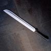 handmade d2 Steel tactical warrior combat fighter sword-micarta handle-handmade-hand forged-along leather sheat.png
