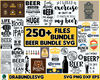 250 Beer Bundle SVG, alcohol svg, drinking svg, Mug Svg, Beer Glass Svg, Beer Mug Svg, beer clip art, beer cut file, beer vector, beer cricut.jpg