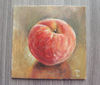 "Peach" oil small painting fruit stilllife original wall art picture artwork