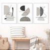 3 gray abstract geometric posters that are easy to download
