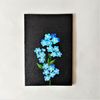 Acrylic-painting-forget-me-not-on-black-canvas-small-wall-art.jpg