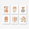Abstract Set of 6 prints in gentle colors easy to download
