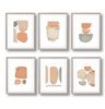 Abstract Set of 6 prints in gentle colors easy to download 1
