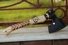 Handmade Viking axe, Viking Hatchet, Bearded axe, Norse God Odin Valknut, Forged Axe, Functional Wall decor, Decorative Wood Chopping Axe09.jpg