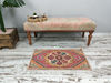 floral mat, meditation mat, pastel color mat, pretty mat, turkish area rug, boho mat, bath mat, vintage oushak rug1.jpg