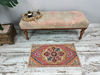 floral mat, meditation mat, pastel color mat, pretty mat, turkish area rug, boho mat, bath mat, vintage oushak rug4.jpg