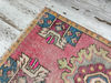 oriental rug, miniature rug, pink blue rug, vintage rug, boho decor rug, retro mat, turkish rug, organic mat, bath rug08.jpg