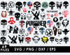 Punisher SVG, Frank Castle SVG, Marvel Comics SVG, Skull emblem SVG, Vigilante SVG, Antihero SVG, Punisher logo SVG, Skull and crossbones SVG, Punisher symbol S