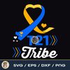 Trisomy T21 Tribe Arrow Down Syndrome Awareness Png, Down Syndrome Sublimation Design, Blue & Yellow A.jpg