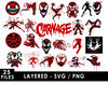 Carnage SVG, Cletus Kasady SVG, Symbiote SVG, Marvel Comics SVG, Supervillain SVG, Venom spin-off SVG, Spider-Man adversary SVG, Carnage logo SVG, Comic book ch