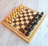 soviet wooden chess set 1970s-1980s vintage