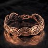 pure copper wire wrapped bracelet bangle handmade jewelry weavig gewellery antique style art 7th 22nd anniversary gift her woman man (6).jpeg