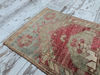 antique rug, mini oushak, narrow rug, rug with pink, vintage rug, framed rug, floor rug, turkish oushak rug, runner mat06.jpg