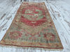 antique rug, mini oushak, narrow rug, rug with pink, vintage rug, framed rug, floor rug, turkish oushak rug, runner mat09.jpg
