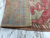 antique rug, mini oushak, narrow rug, rug with pink, vintage rug, framed rug, floor rug, turkish oushak rug, runner mat10.jpg