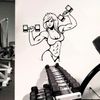 Girl With Dumbbells Workout Bodybuilder Gym Fitness Crossfit Coach Sport Muscles