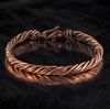 narrow pure copper wire wrapped bracelet bangle handmade jewelry antique style art 7th 22nd anniversary gift her woman man (5).jpeg