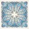 blue flowers pavlovo posad shawl merino wool wrap 1428-4