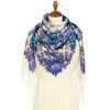 purple flowers pavlovo posad wool shawl silk fringe 2021-1