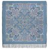 blue russian pavlovo posad shawl wrap size 125x125 cm 1895-13