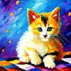 Cat portraits hand painted in oil..jpg