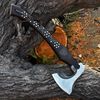 Double Headed Viking Axe | Hand Forged Axe | Father's Day Gift | Medieval Throwing Axe | Grooman Gift | Leather SHeath