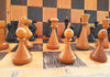 antique old weighted wooden chess pieces soviet 1930s