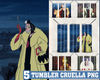 5 Cruella tumbler ,Tumblers Designs 20oz Skinny Straight & Tapered Bundle, Bundle Design Template for Sublimation, Full Tumbler Wrap, PNG Digital.jpg