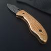 mk048b Handmade Damascus Folding Pocket knife Hunting knife 100% Handmade Damascus Steel Handle Damascus Steel with leather Sheath, MkCuatomKnife.jpg