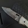 mk054b Handmade Damascus Folding Pocket knife Hunting knife  Handmade Damascus Steel Handle Damascus Steel with leather Sheath, MkCuatomKnife, mk.jpg