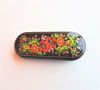 russian floral red poppies glasses case hand painted