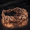 wirewrapart wire wrap art pure copper wire wrapped bracelet bangle handmade jewelry weaved jewellery antique style art 7th 22nd anniversary gift her woman man (