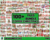 100 Christmas Coffee Latte PNG, Christmas Coffee Png, Christmas Bundle, Snowman Reindeer, Pink Christmas Coffee Png,Printable File Instant Download.jpg