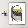 3 abstract prints in gray and yellow tones are available for download