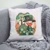 12 Leprechaun with spring flowers, shamrock and hamlet St Patrick day cross stitch digital printable A4 PDF pattern for home decor and gift  .jpg