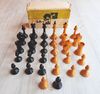 ob`edovskie soviet wooden chess pieces set 1970s