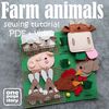 felt farm animals pdf tutorial pattern