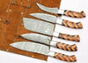5 Pcs Handmade Handforged Chef Knife Set Damascus Steel Kitchen Knives Set, Handforged Knife, Chef Knife,.jpg