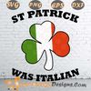 Saint Patrick Italian Shamrock Lucky Irish Clover Svg PNG Dxf Eps.jpg