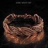 wirewrapart wire wrap art pure copper wire wrapped bracelet bangle handmade wrapping jewelry woven weaved jewellery antique style 7th 22nd anniversary gift her