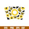 Sunflower And Butterfly Full Wrap, Sunflower And Butterfly Full Wrap Svg, Starbucks Svg, Coffee Ring Svg, Cold Cup Svg,png,dxf,eps file.jpg