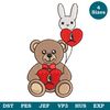Bad Bunny With Heart Machine Embroidery Design File - Instant Download Image 1.jpg