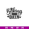 Baking Queen, Baking Queen Svg, Cooking Svg, Kitchen Quote Svg, png,dxf, eps file.jpg