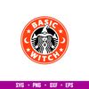 Basic Witch, Basic Witch Svg, Halloween Svg, Starbucks Coffee ring Svg, Witch Svg, png, eps, dxf file.jpg
