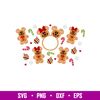 Gingerbread Ears Full Wrap, Christmas Gingerbread Mickey _ Minnie Full Wrap Svg, Starbucks Svg, Coffee Ring Svg, Cold Cup Svg,png,dxf,eps file.jpg