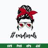 Cardinals Red Solid Bow Messy Bun Svg, Mom Life Svg, Messy Bun Svg, Png Dxf Eps File.jpg